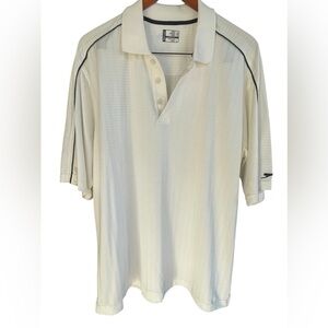 🖤⛳️Like new Slazenger golf polo shirt size L in cool white/black textured shirt